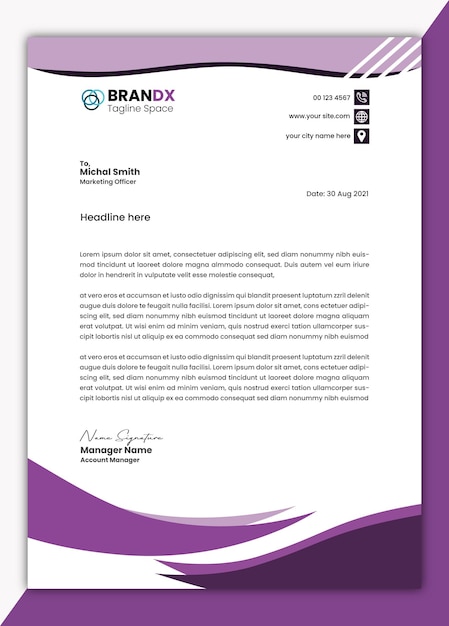 Business letterhead design template