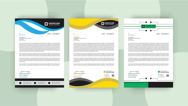 business letterhead design template,