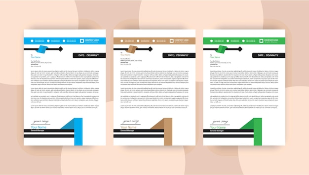 Modello di progettazione di carta intestata aziendale,