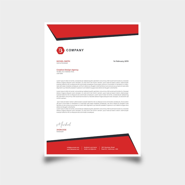 Business letterhead design template