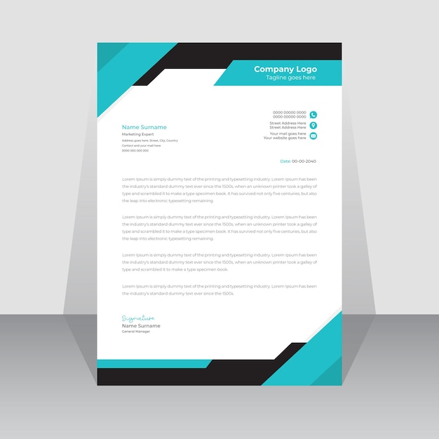 Business letterhead design template