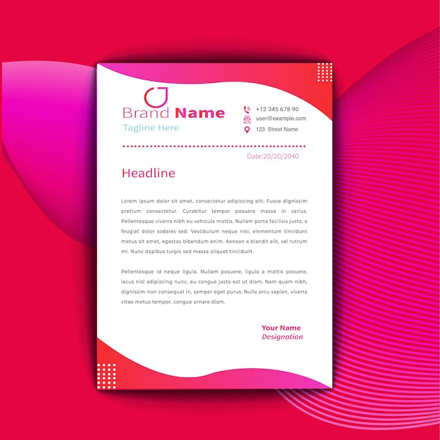 Business letterhead design for your business