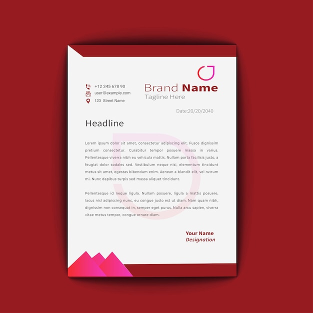 Business letterhead design for your business