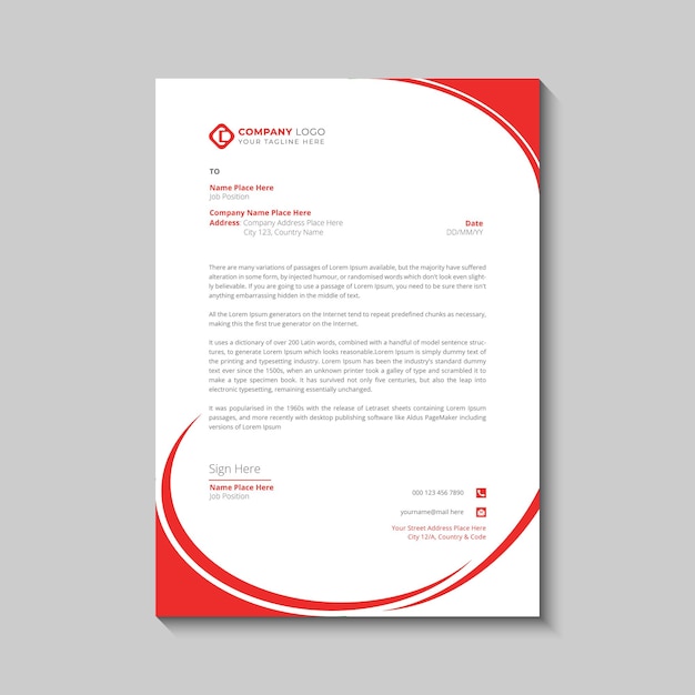 business letterhead design