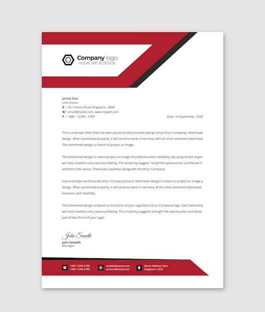 Business letterhead design