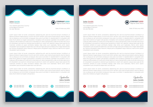 Vector business letterhead premium vector template