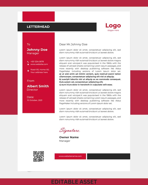 Business letterhead template corporate flyer design
