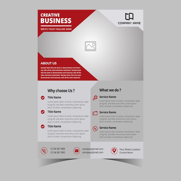 Business letterhead template corporate flyer design