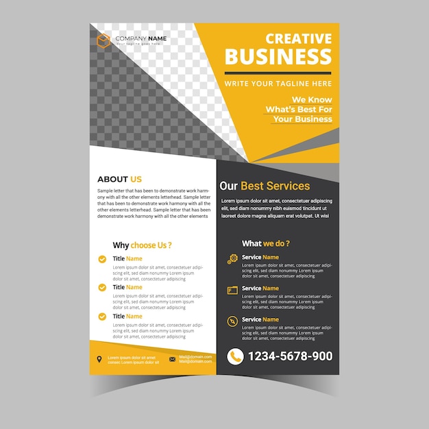 Business letterhead template corporate flyer design