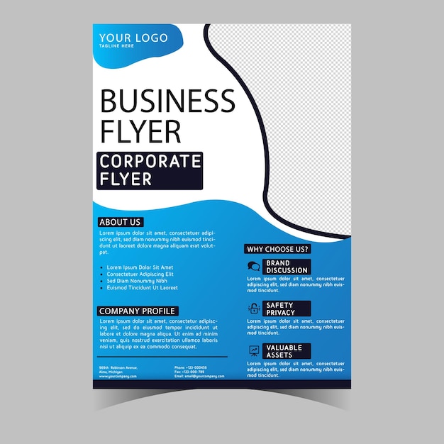 Business letterhead template corporate flyer design