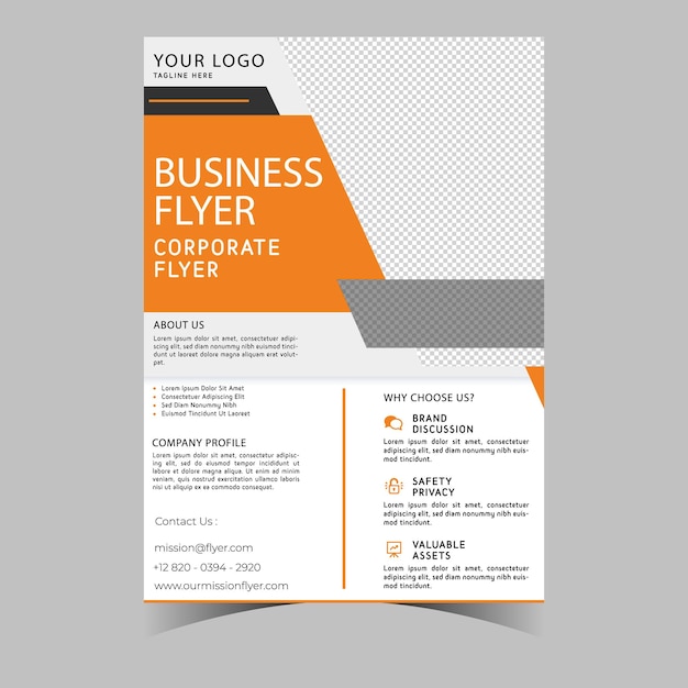 Business letterhead template corporate flyer design
