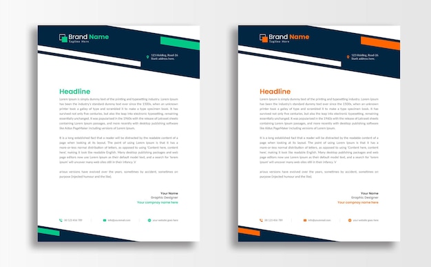 Business Letterhead template design or Letterhead template