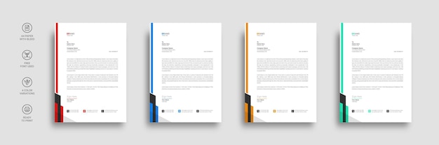 Business letterhead template design