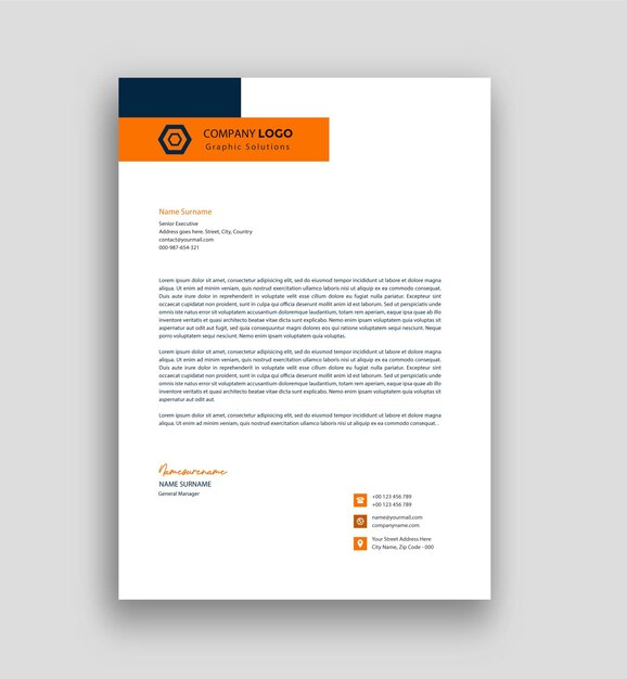 Business letterhead template Free vector