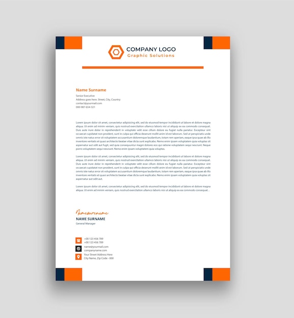 Business letterhead template Premium Vector design