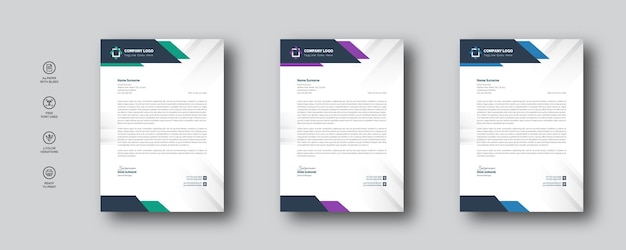 Business letterhead template set