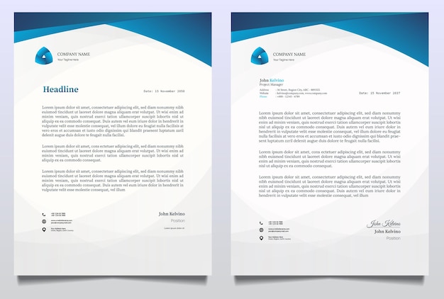 Vector business letterhead template