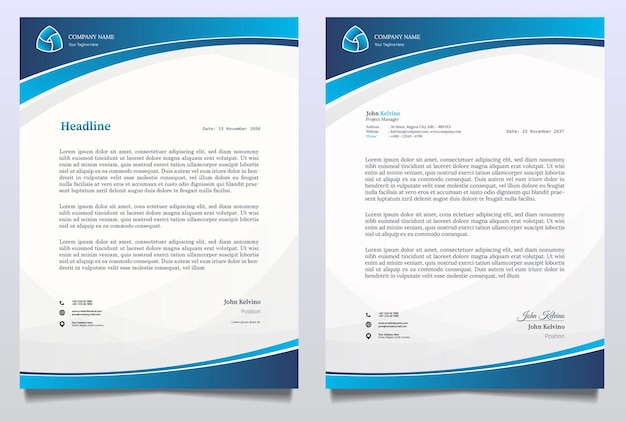 Vector business letterhead template