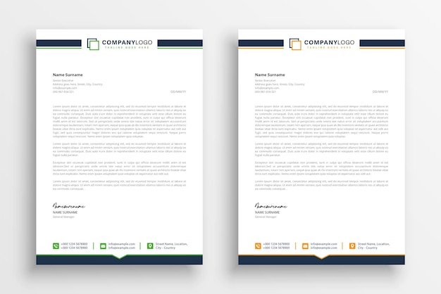 Business letterhead template