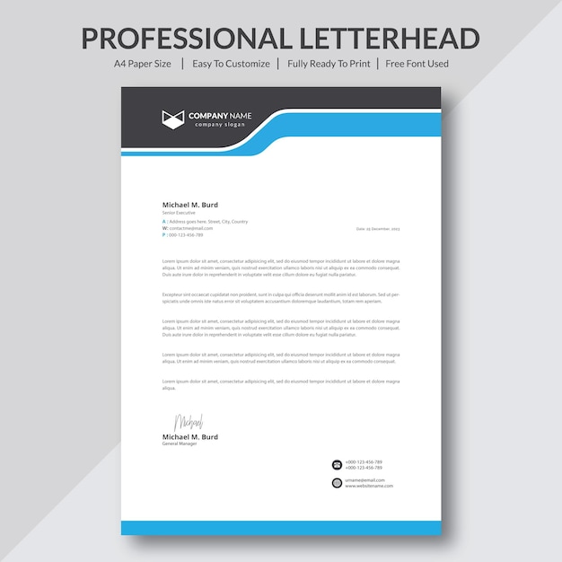 Business letterhead template