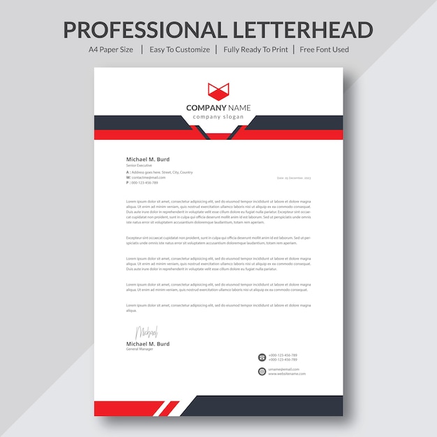 Business letterhead template