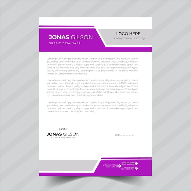 business letterhead template