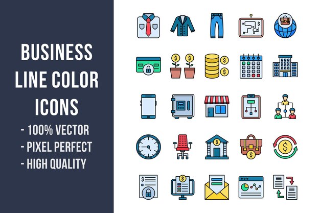 Business Line Color Icons