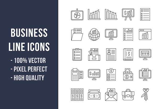 Business line icons