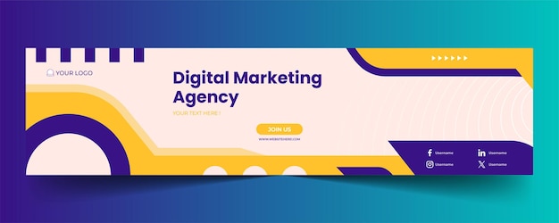 business linkedin colorful banner design
