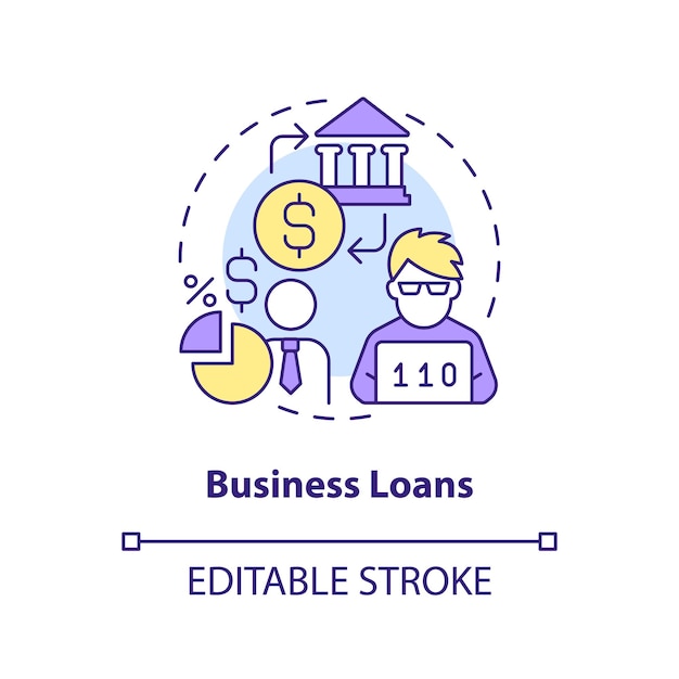 Premium Vector | Business loans concept icon