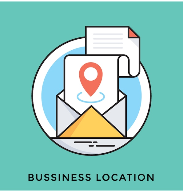 Business Location Flat vector Icon