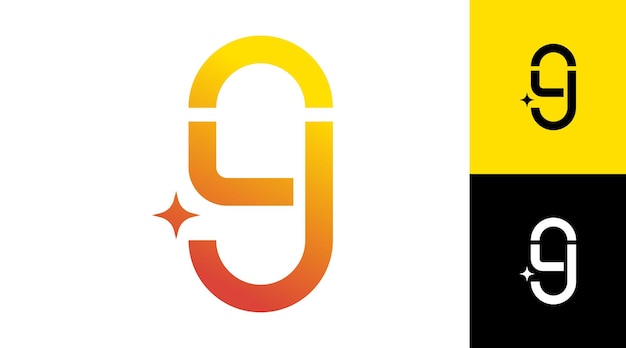 Vector business logo monogram g brief eerste pictogram illustratie stijl ontwerpen sjablonen
