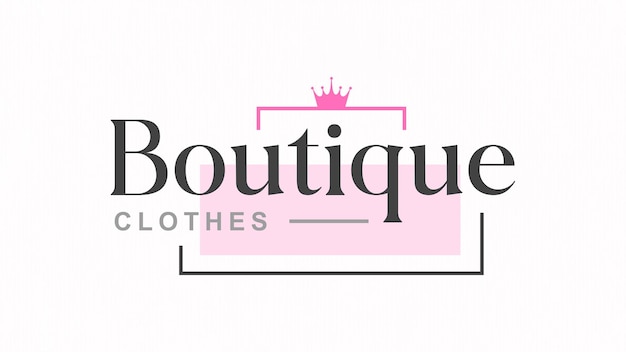 Vector business logo template clothing store boutique branding design