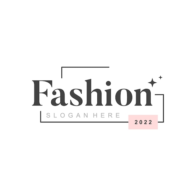 Business logo template, fashion branding design.