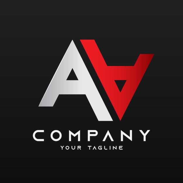 Vettore modello vettoriale icona logo aziendale della lettera aa