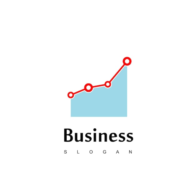 Business logo with good progress chart diagram