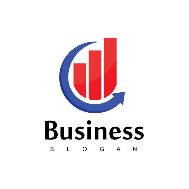 Business Logo With Good Progress Diagram For Business or sales company