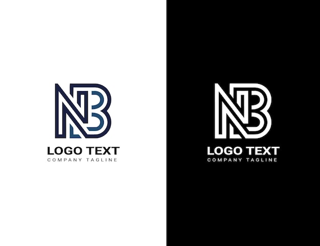 Business logo with nb sign