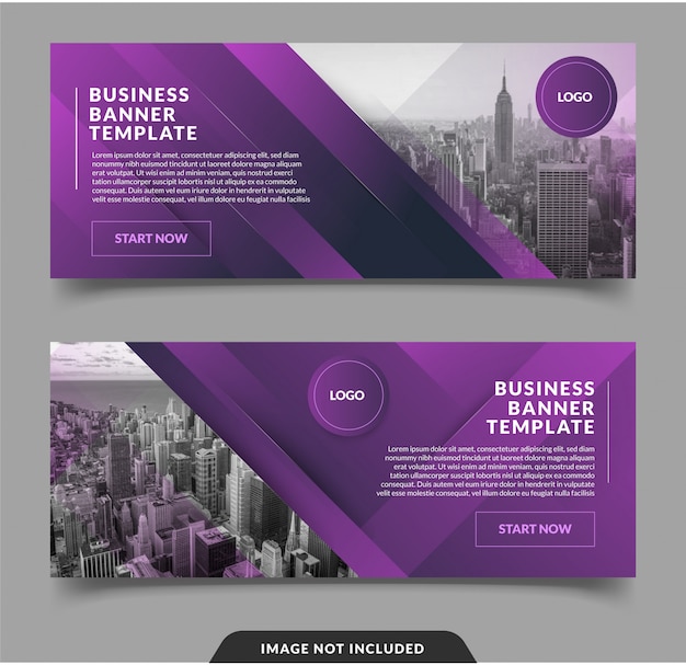 Business long banner template