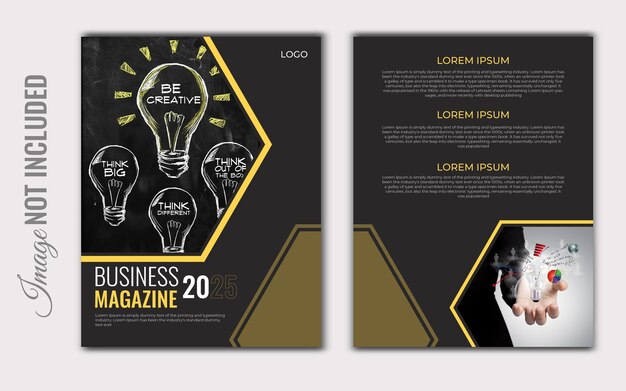 Design della copertina del libro business magazine