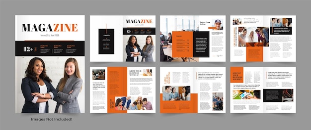 Vector business magazine design