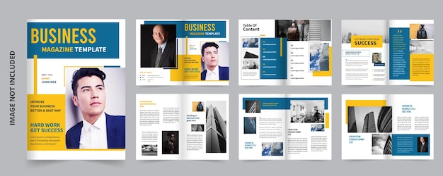 Business magazine template design professional magazine layout template