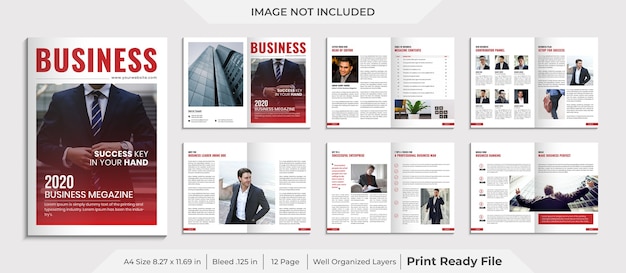 Vector business magazine template