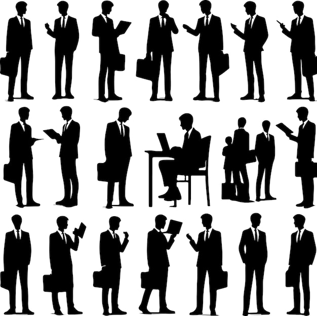 Business Man Business people silhouette set