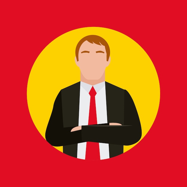 business man cartoon icon