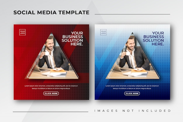 business man instagram post template for social media