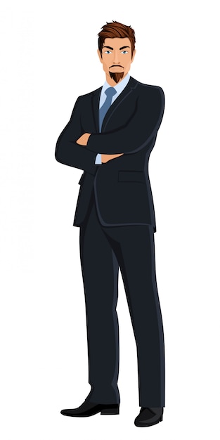 business man isolated on white