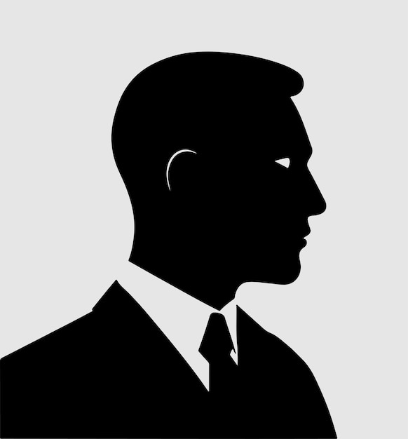 Vettore silhouette di un uomo d'affari