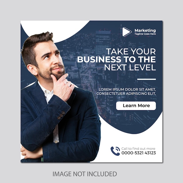 Vector business man social media template