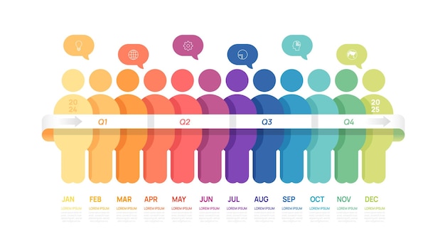 Business man step timeline infographic template Modern milestone element diagram calendar